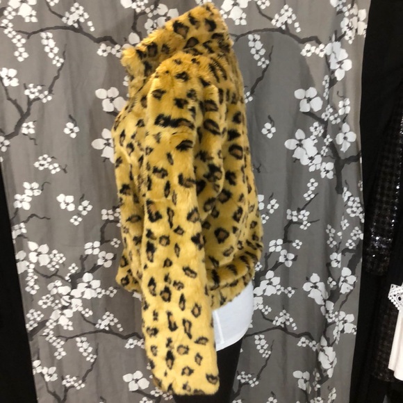 NWT JUICY COUTURE Cheetah Faux Fur Coat Jacket - Picture 5 of 7